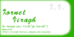 kornel viragh business card